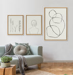 Sylvie Going in Circles and Minimalist Woman Framed Canvas Set by Teju Reval of SnazzyHues