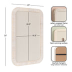 Rahfy Framed Fabric Pinboard