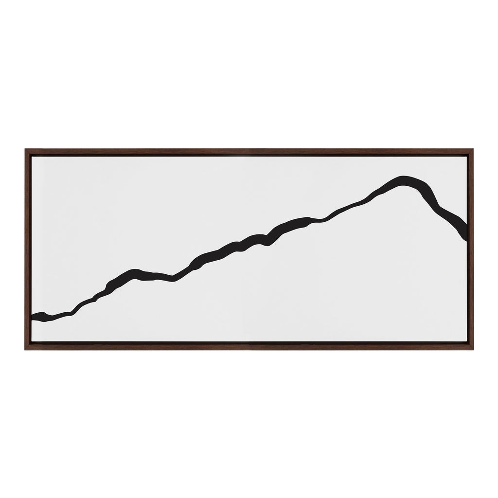 Sylvie Elevated Abstract Minimalist Mountain Landscape Framed Canvas by The Creative Bunch Studio