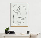 Sylvie 871 Modern Circles Framed Canvas by Teju Reval of SnazzyHues
