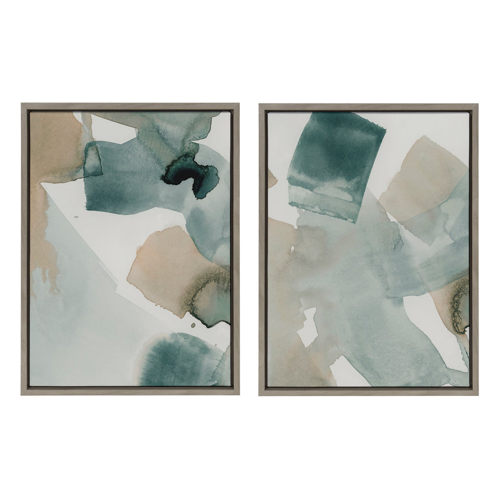 Sylvie Color Exploration I and II Framed Canvas Art Set by Amy Lighthall