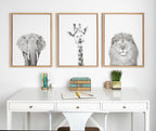 Sylvie Giraffe Framed Canvas by Simon Te of Tai Prints