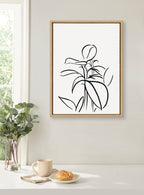 Sylvie Botanical Sketch Print No 1 Framed Canvas by The Creative Bunch Studio