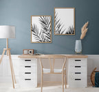 Sylvie Palm I and II BW Framed Canvas by Amy Lighthall