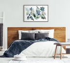 Sylvie Tropic Leaves Blue Framed Canvas by Sara Berrenson