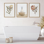 Sylvie Llama Farmhouse Bath Framed Canvas by Amy Peterson Art Studio
