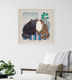Sylvie Friends 1 Framed Canvas by Planet Cat