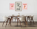 Sylvie Beaded Aperol Spritz Pinup Framed Canvas by Alli Standefer