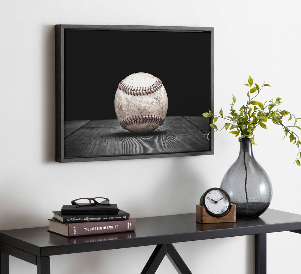 Sylvie Baseball Framed Canvas by Shawn St. Peter