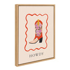 Sylvie Howdy Framed Canvas by Duchess Plum