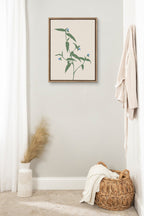 Sylvie Delicate Illustrated Blue Wildflowers Framed Canvas by The Creative Bunch Studio