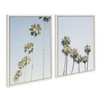 Sylvie Palm tree Row and LA Summer Framed Canvas by Caroline Mint