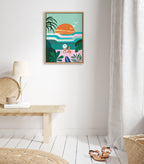 Sylvie Sun Flock Framed Canvas by Rachel Lee of My Dream Wall