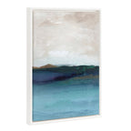 Sylvie Beaded Deep Blue Framed Canvas by Nikita Jariwala