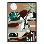 Sylvie Warm Offbeat Framed Canvas by Inkheart Designs