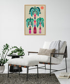 Sylvie MCM Palm Trees Framed Canvas by Rachel Lee