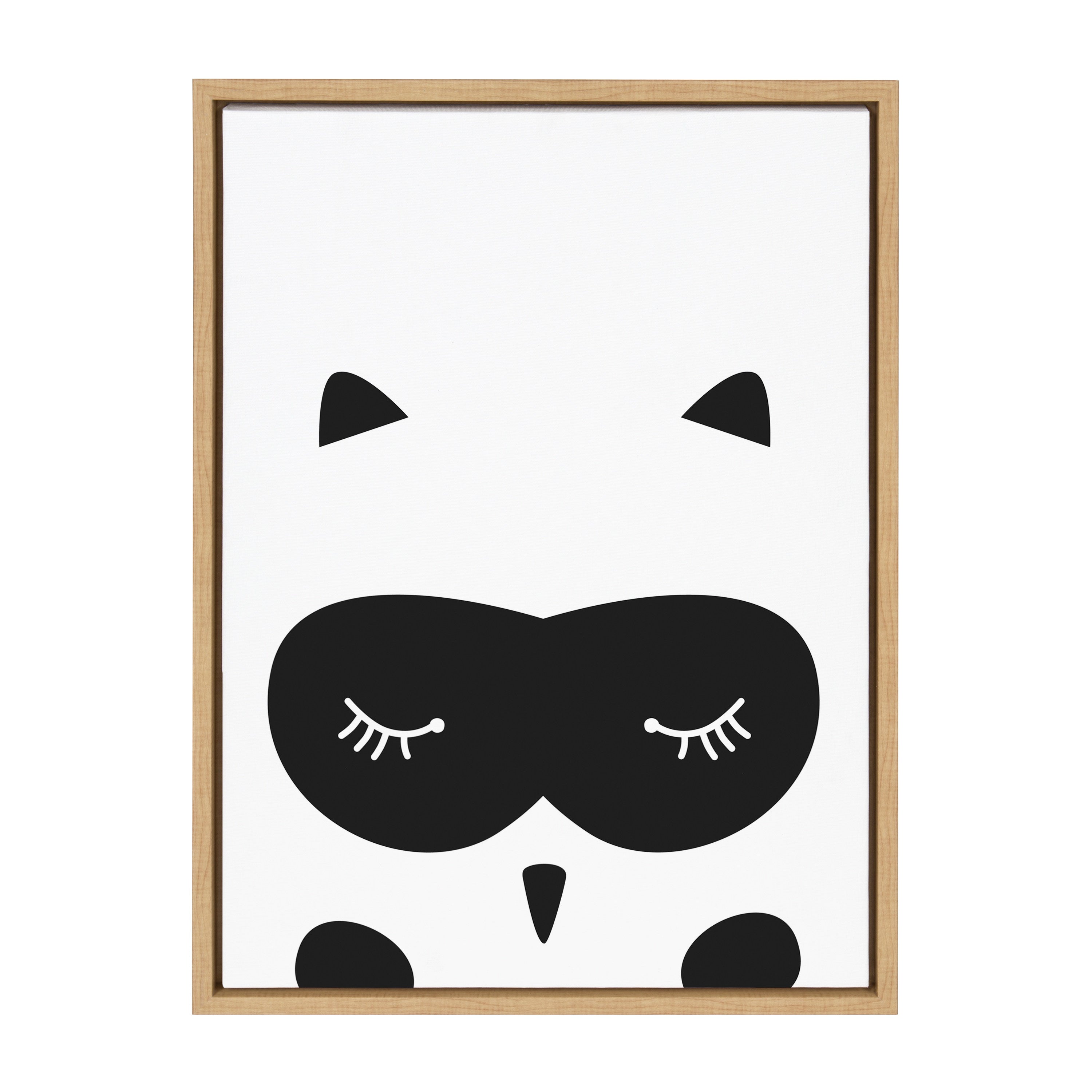 Sylvie Modern Baby Owl Framed Canvas by Rachel Lee of My Dream Wall