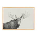 Sylvie Moose 2 crop BW Framed Canvas by Emiko and Mark Franzen of F2Images