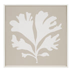 Sylvie Sophisticated Neutral Coral Beige Framed Canvas by The Creative Bunch Studio