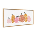 Sylvie Crafted Pumpkins Framed Canvas by Duchess Plum