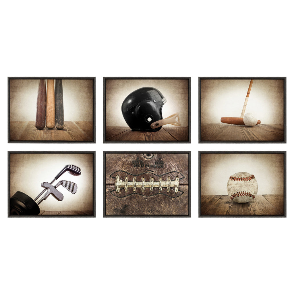 Sylvie Vintage Baseball Framed Canvas by Shawn St. Peter