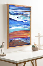 Blake Coastal Currents Framed Printed Art by Xizhou Xie