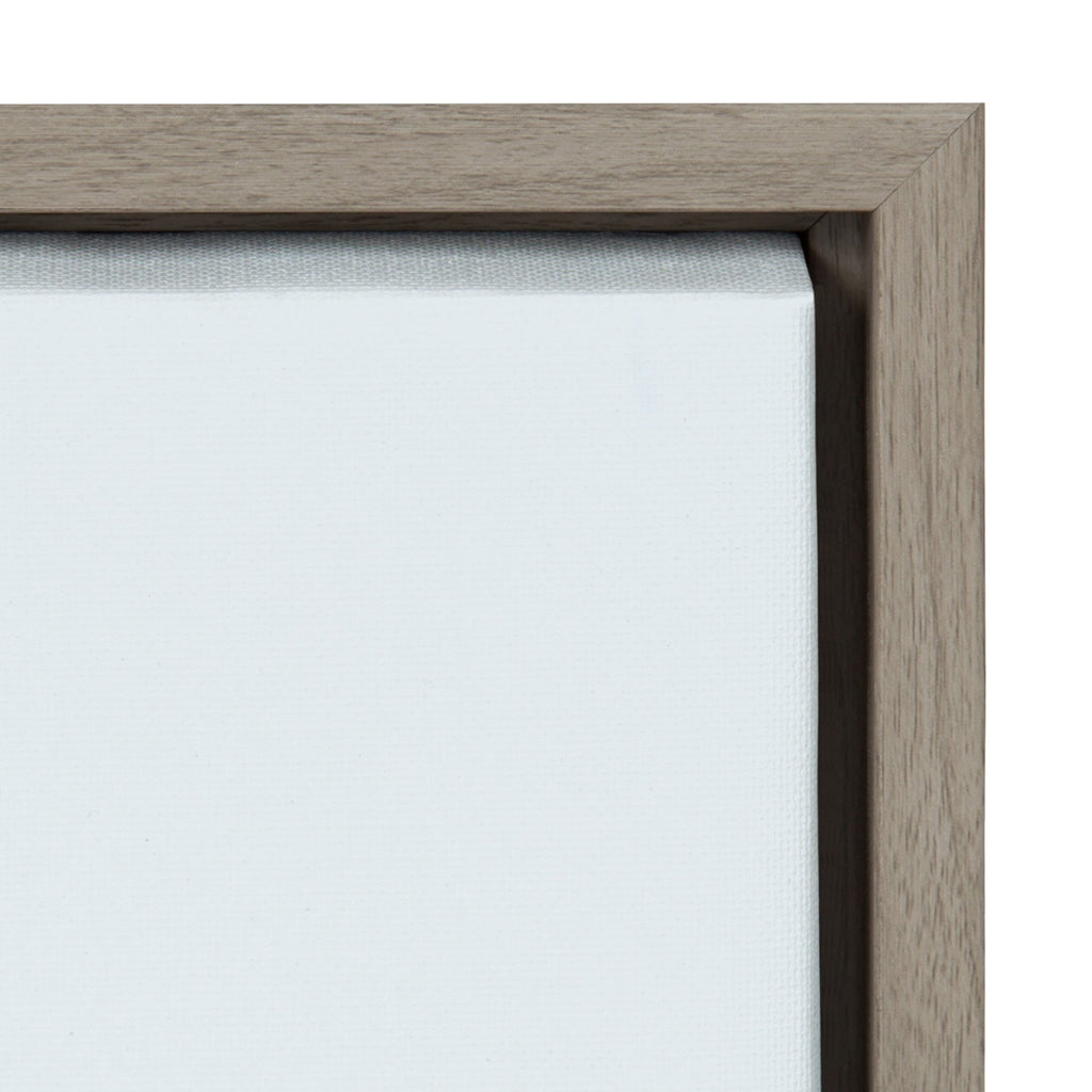 Sylvie Pale Green Coconut Palm Trees Framed Canvas by The Creative Bunch Studio