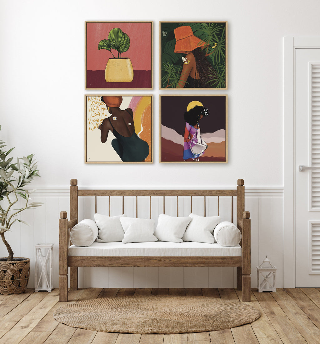 Sylvie East Wind Framed Canvas by Mary Joak