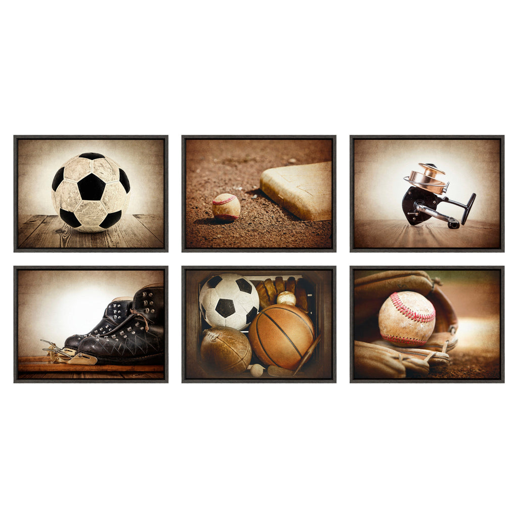 Sylvie Baseball Glove Framed Canvas by Shawn St. Peter