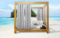Seascapes Stripe Grommet Panel Pair each 50 x 84 in Alloy Grey