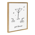 Sylvie Girl Dinner Framed Canvas by Honey Island Studio