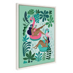 Sylvie Mid Century Modern Girl Friends Framed Canvas by Rachel Lee of My Dream Wall