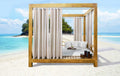 Seascapes Stripe Grommet Panel Pair each 50 x 96 in Linen