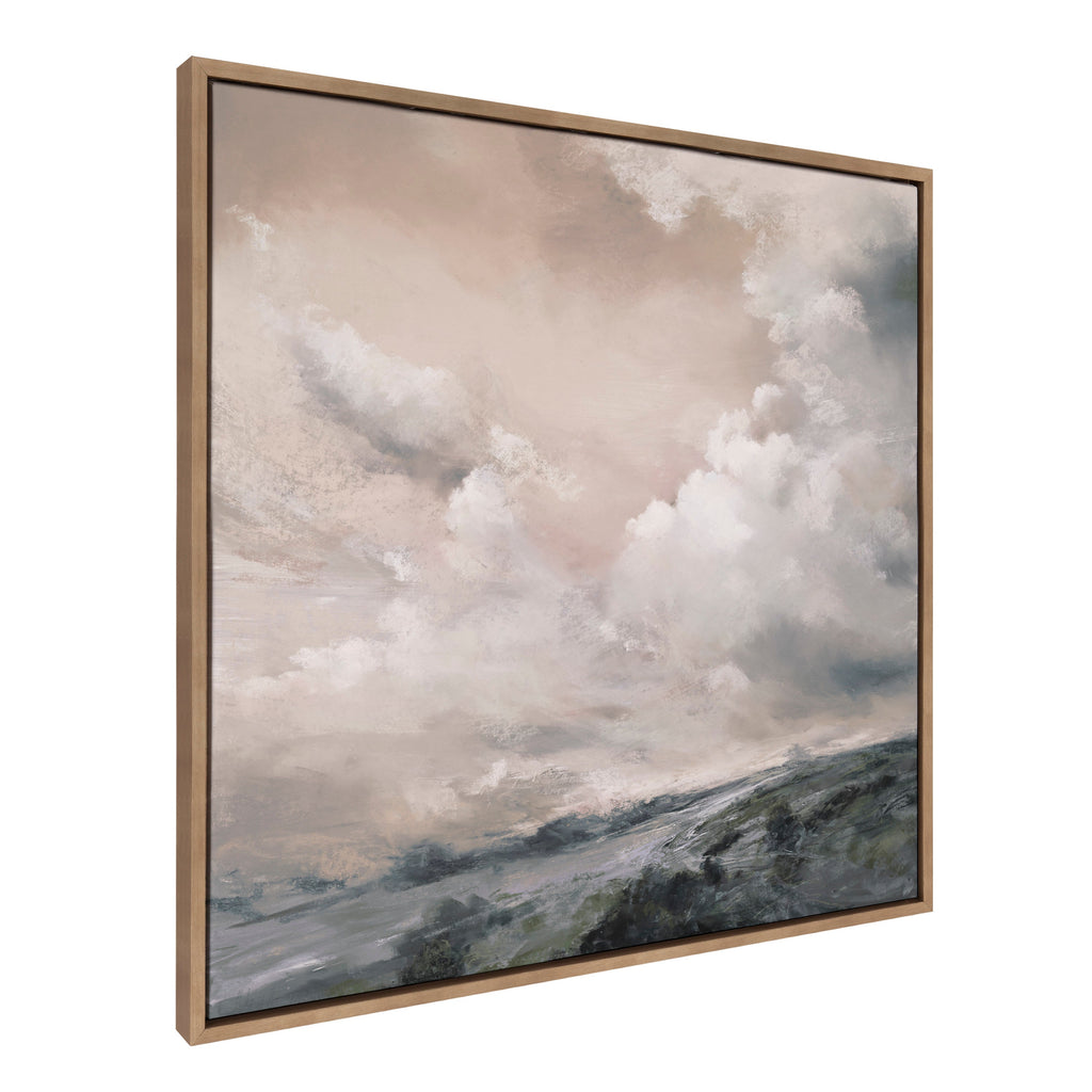 Sylvie When the North Wind Blows- Sepia Framed Canvas by Nel Whatmore