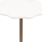 Sanzo Scalloped Marble and Metal Table