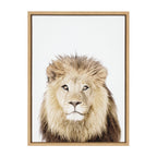 Sylvie Lion Thinking Portrait Framed Canvas by Amy Peterson Art Studio