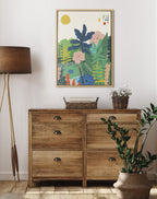 Sylvie Zen Garden 1 Framed Canvas by Kelly Knaga