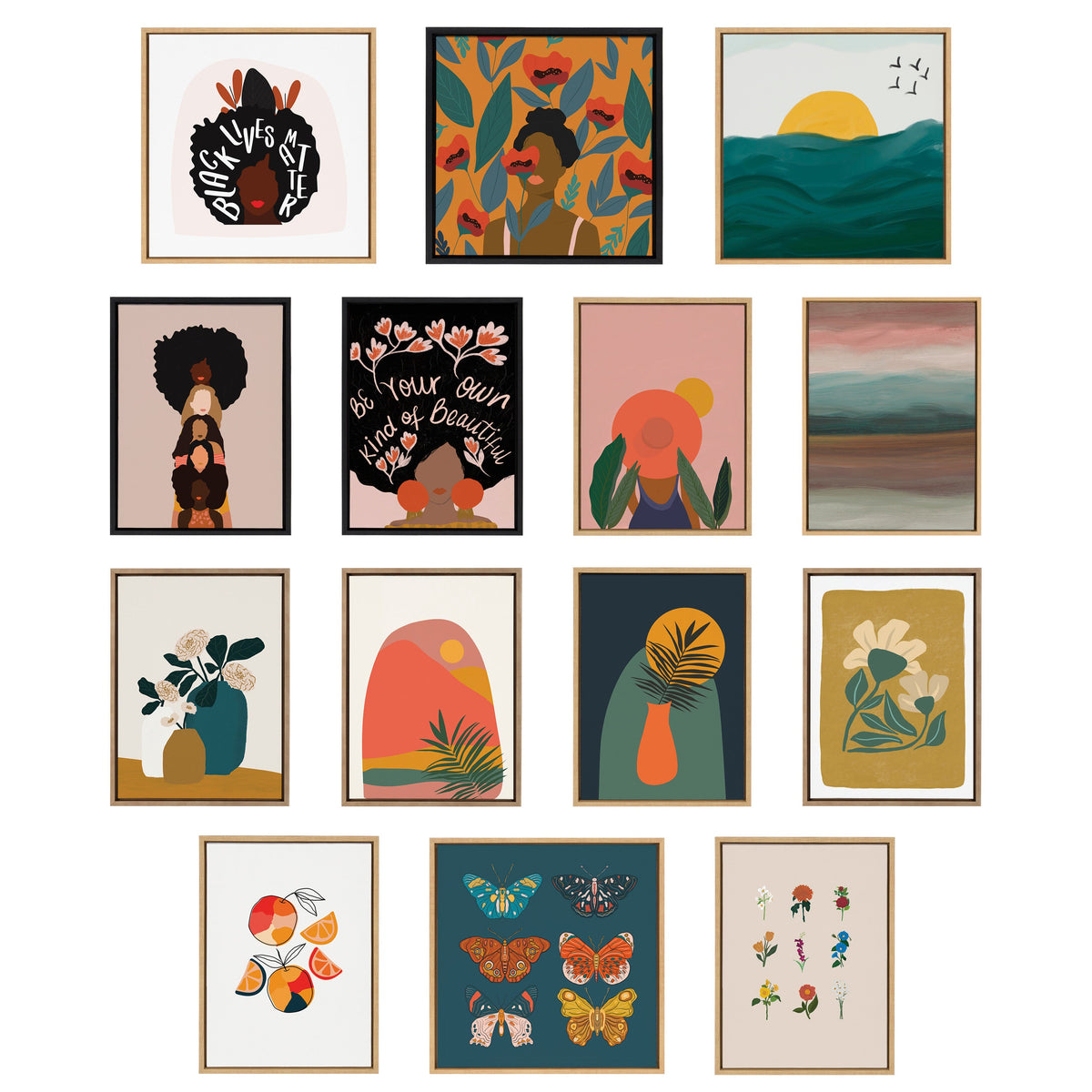 Sylvie Juicy Citrus Framed Canvas by Oris Eddu