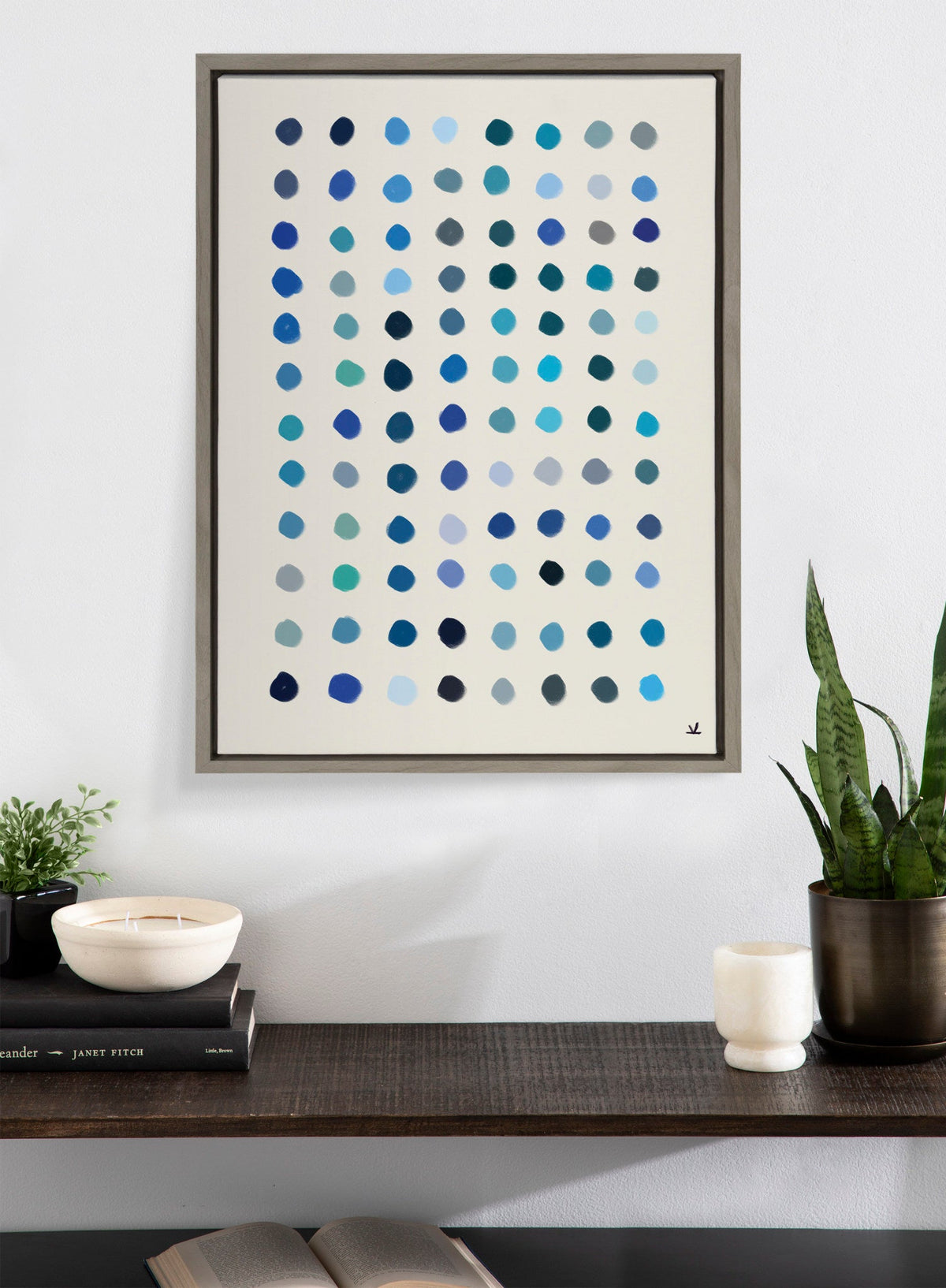 Sylvie Meditation 5 Framed Canvas by Kelly Knaga