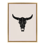 Sylvie Western Skull Framed Canvas by Honey Island Studio