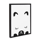 Sylvie Modern Baby Bear Framed Canvas by Rachel Lee of My Dream Wall