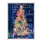 Sylvie Rockefeller Center Tree Framed Canvas by Rachel Christopoulos
