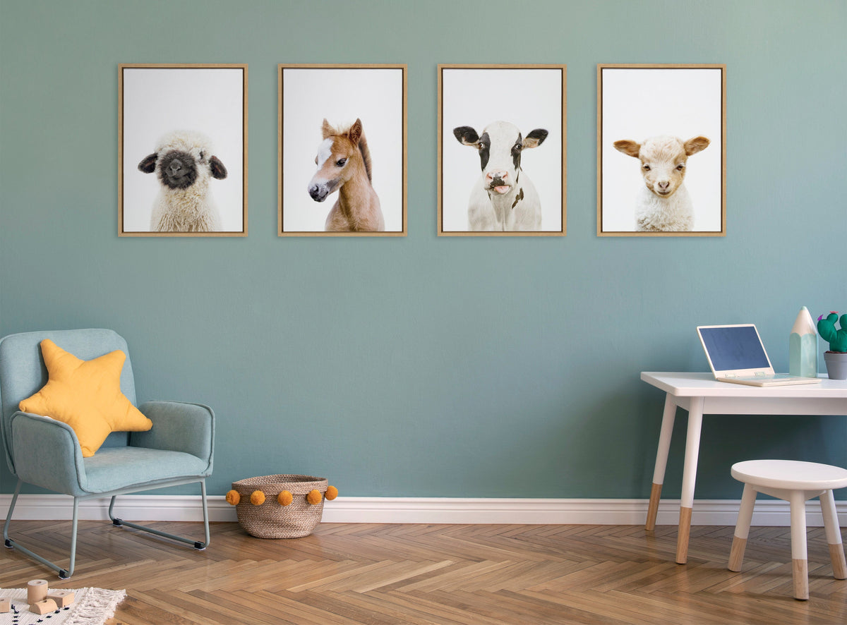 Sylvie Animal Studio Lamb Framed Canvas by Amy Peterson Art Studio