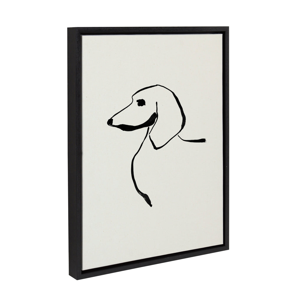 Sylvie 1023 Dachshund Framed Canvas by Teju Reval of SnazzyHues