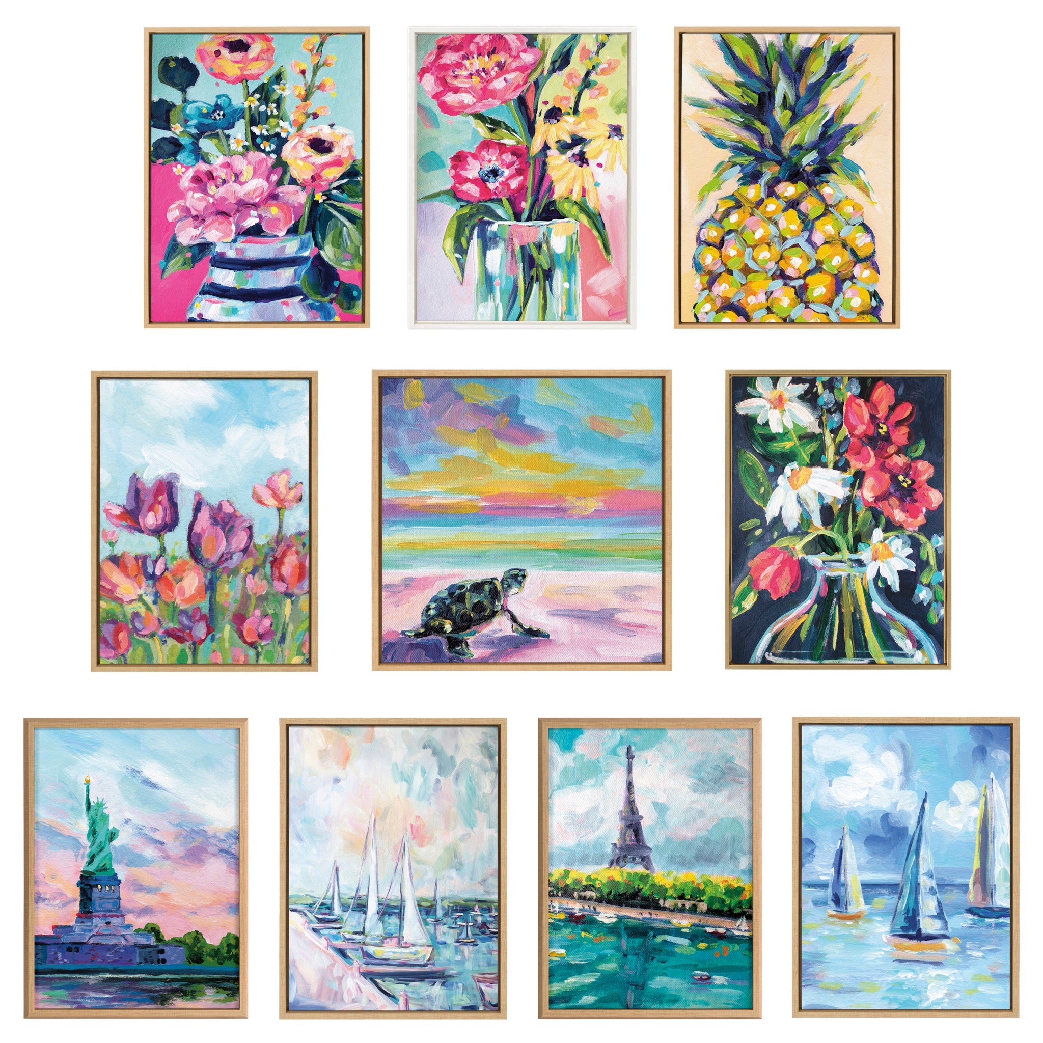 Sylvie Seattle Space Needle Framed Canvas by Rachel Christopoulos
