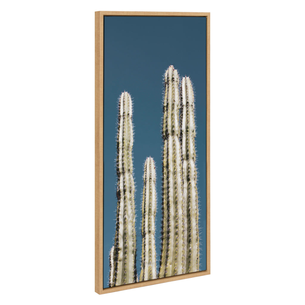 Sylvie Cactus Sky Framed Canvas by Stephanie Klatt