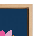 Sylvie Mid Century Modern Magnolias Framed Canvas by Rachel Lee of My Dream Wall