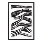 Sylvie Abstract Waves Framed Canvas by Statement Goods