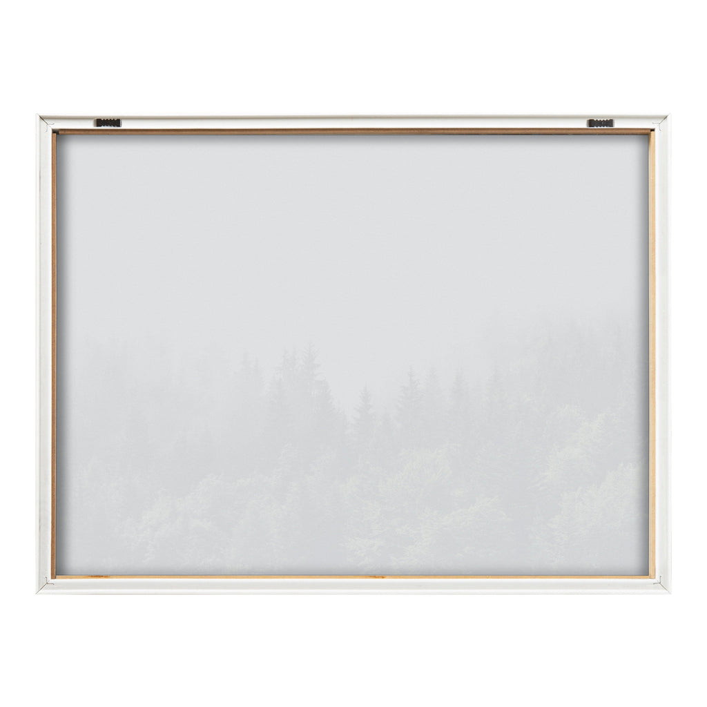 Blake Lush Green Forest on a Foggy Day Framed Printed Glass by The Creative Bunch Studio