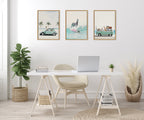 Sylvie Summer Animal Adventures Framed Canvas by July Art Prints
